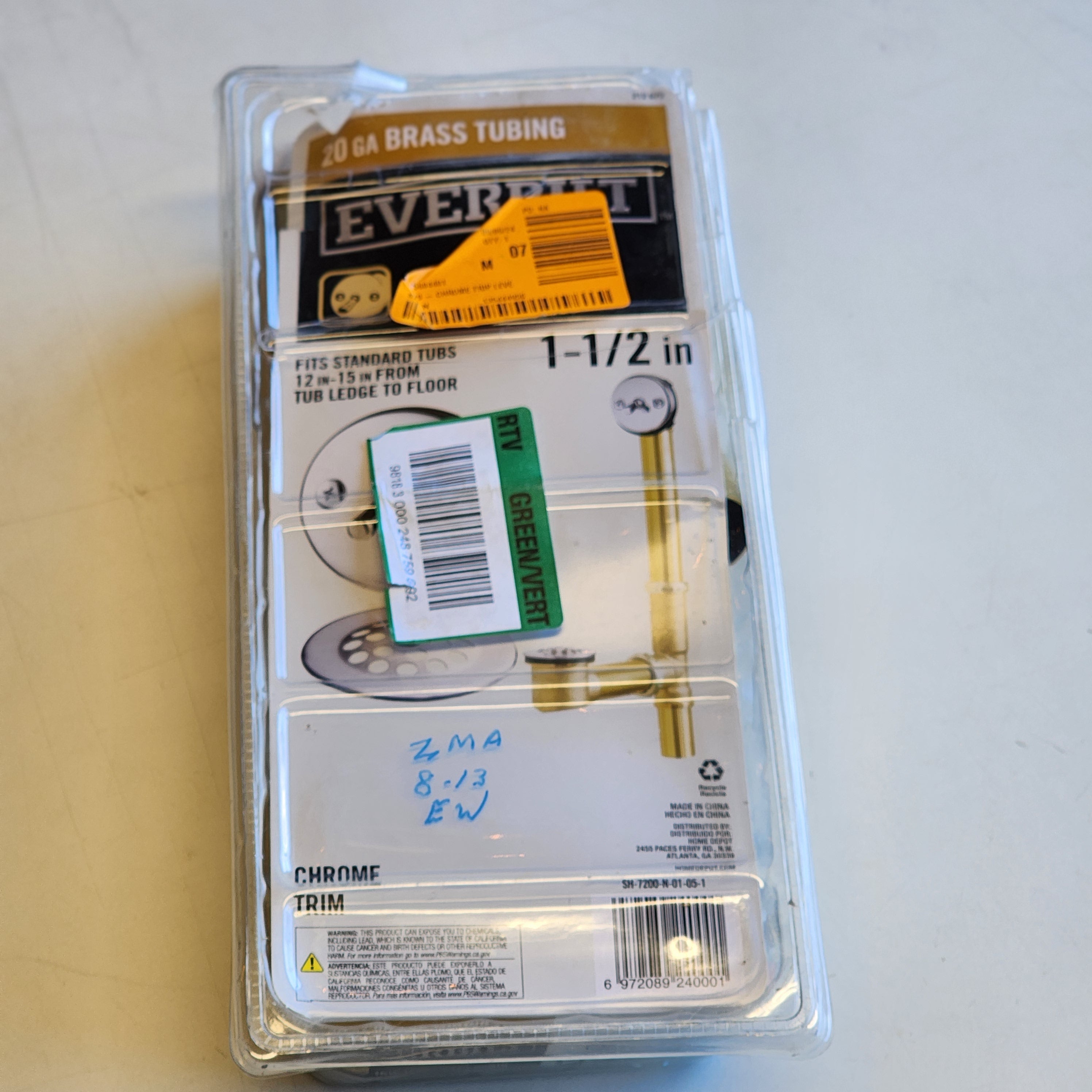 CHROME TRIP LEVER BATH DRAIN BRASS (94CP) CHROME TRIP LEVER BATH DRAIN BRASS (94CP)